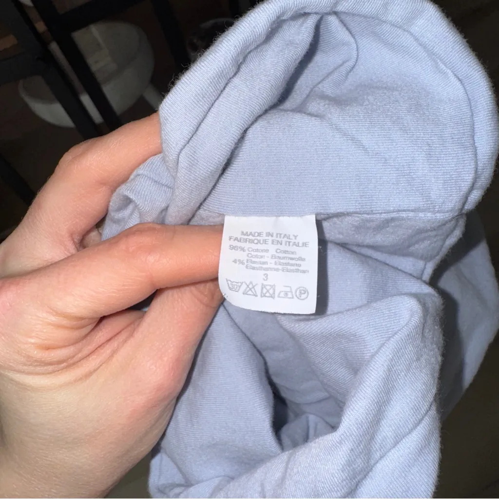 Brandy Melville strapless tube top light sky blue pastel cropped lined - Image 5