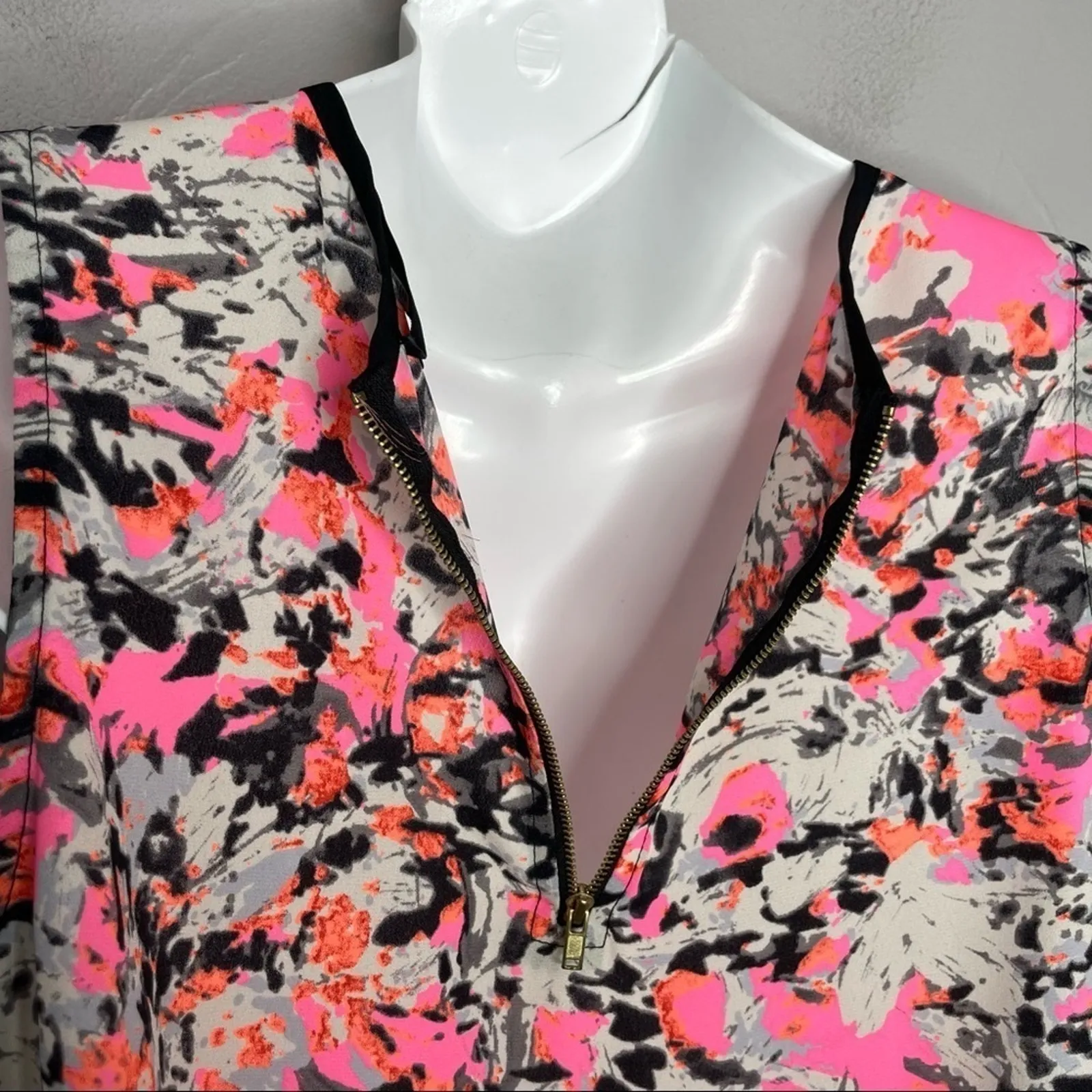 AQUA Colorful Crop Top Womens Size Small Dopamine Maximalist Artsy Art Mom Boxy - Image 5