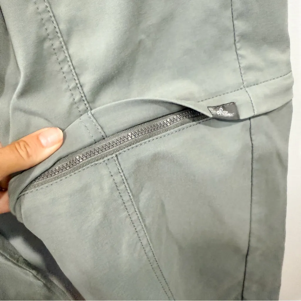 Prana Convertible Hiking Pants Gray Outdoor Zip Off Size 10 - Image 4
