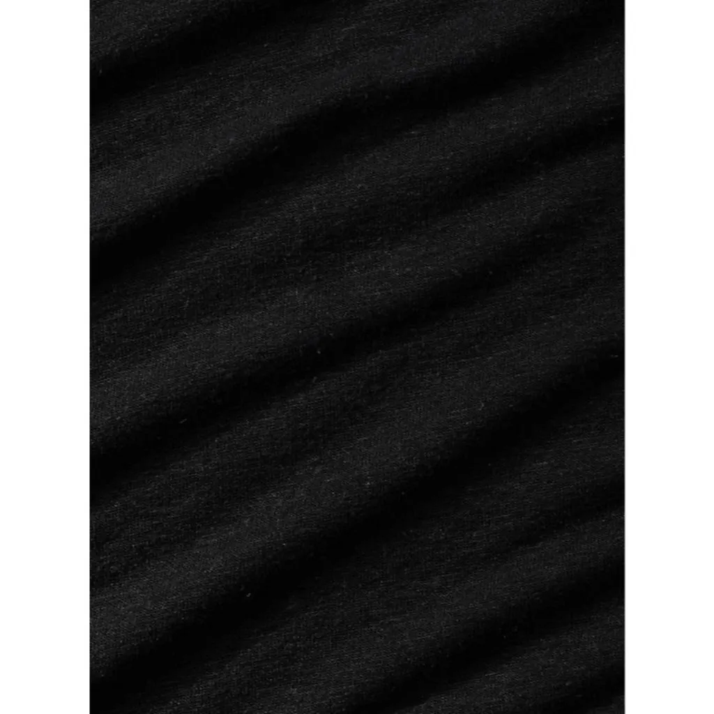 Getaway M Linen Blend V-Neck Tee Black Medium - Image 3