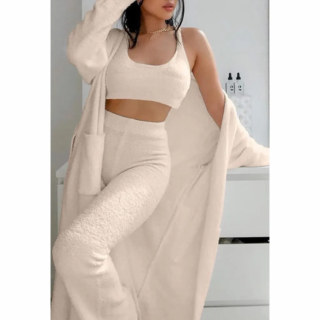VamJump 3 piece lounge set NWOT White Size L - Image 3