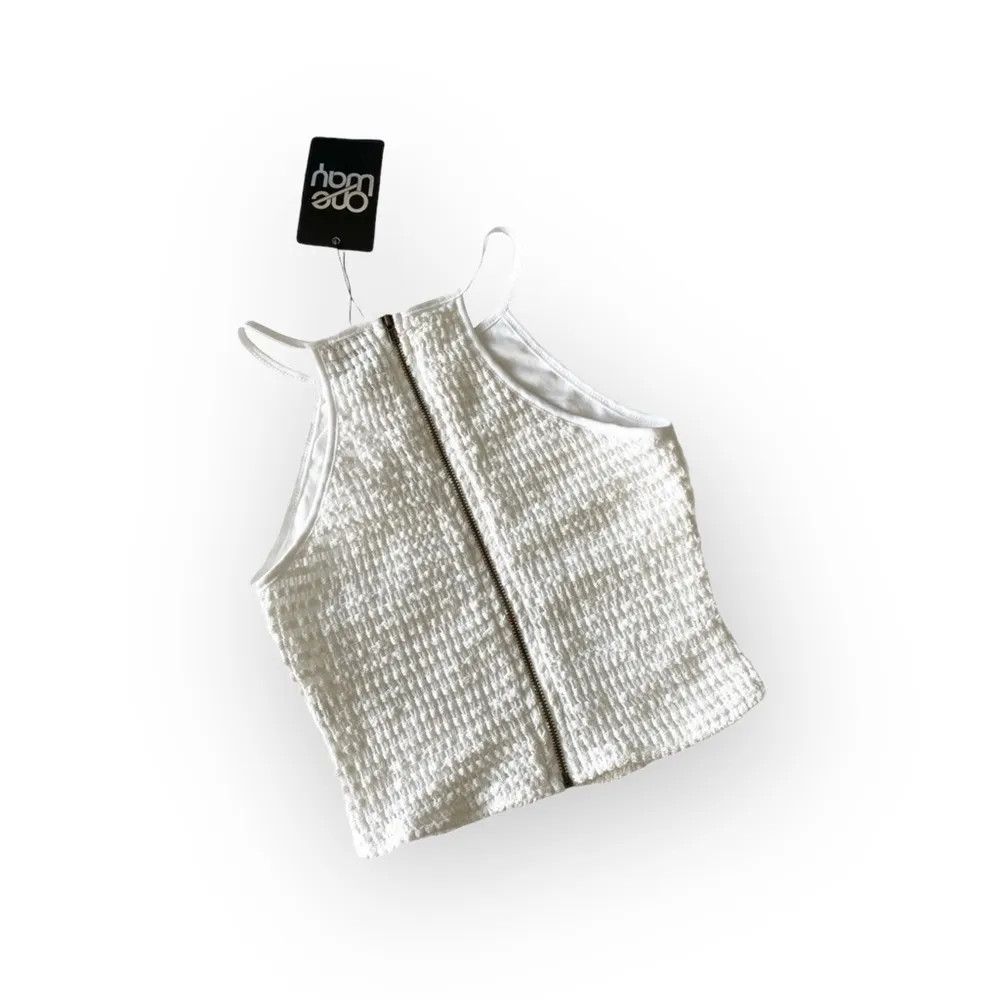 new LF One Way ✌︎︎ Festival Crochet Halter Spaghetti Strap Crop Top ✌︎︎ White 8 - Image 10