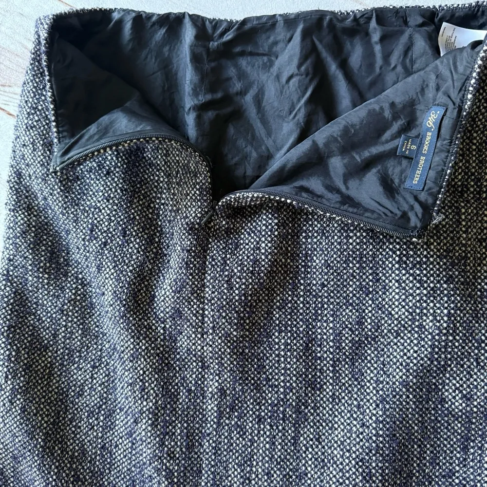 Brooks Brothers 346 Gray and Black Pencil Skirt withSlit Women’s size 6 - Image 12