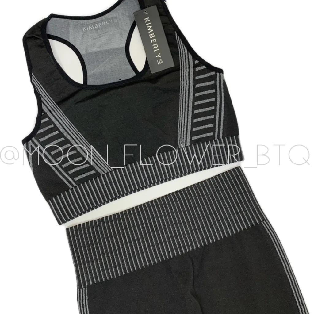 Black Gray Legging and Sports Bra Set Size undefined - Image 7