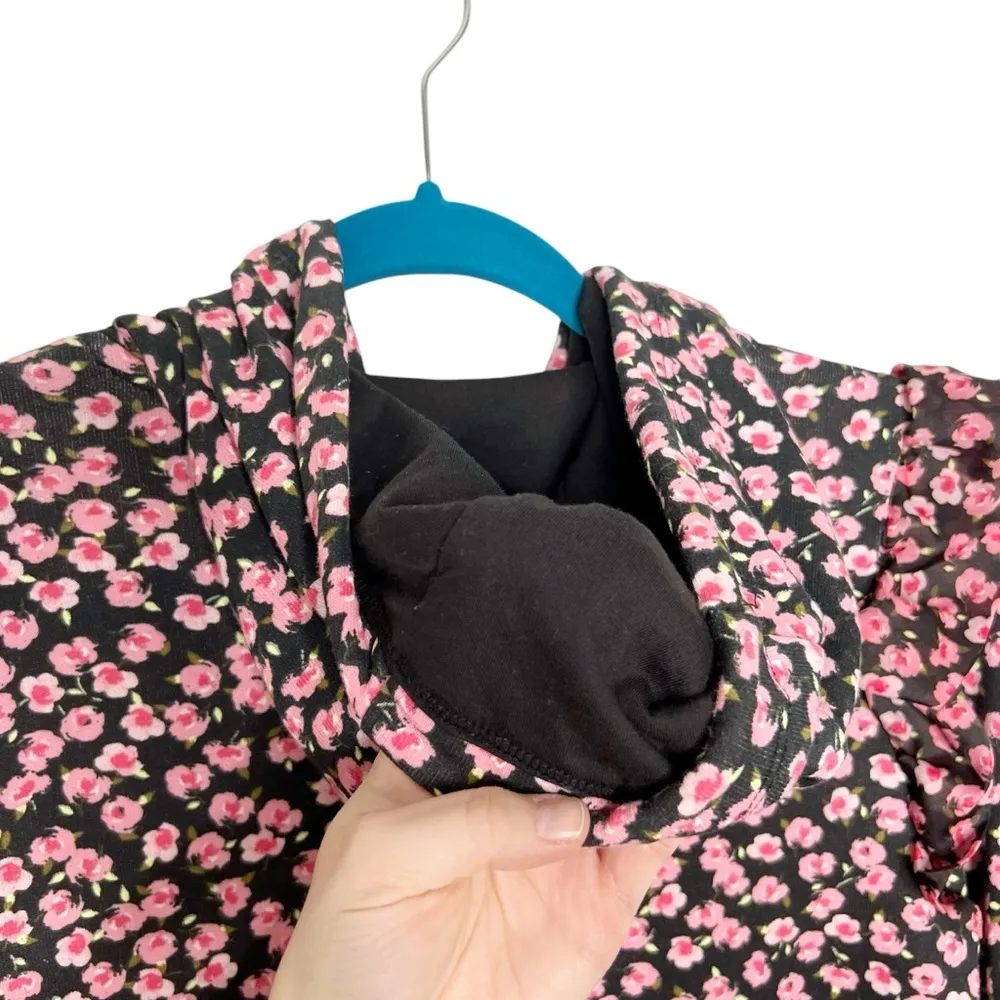 Sandy Liang X Target Pink Ditsy Floral Ruffle Hoodie Pullover - Image 11