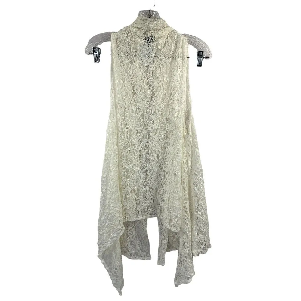 Women's Lace Shawl White Size 1X - Image 2