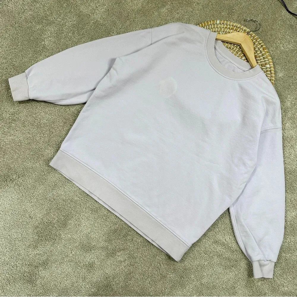 Lululemon Perfectly Oversized Crew Neck Sweatshirt Cotton Terry Lavender Dew 6 - Image 2