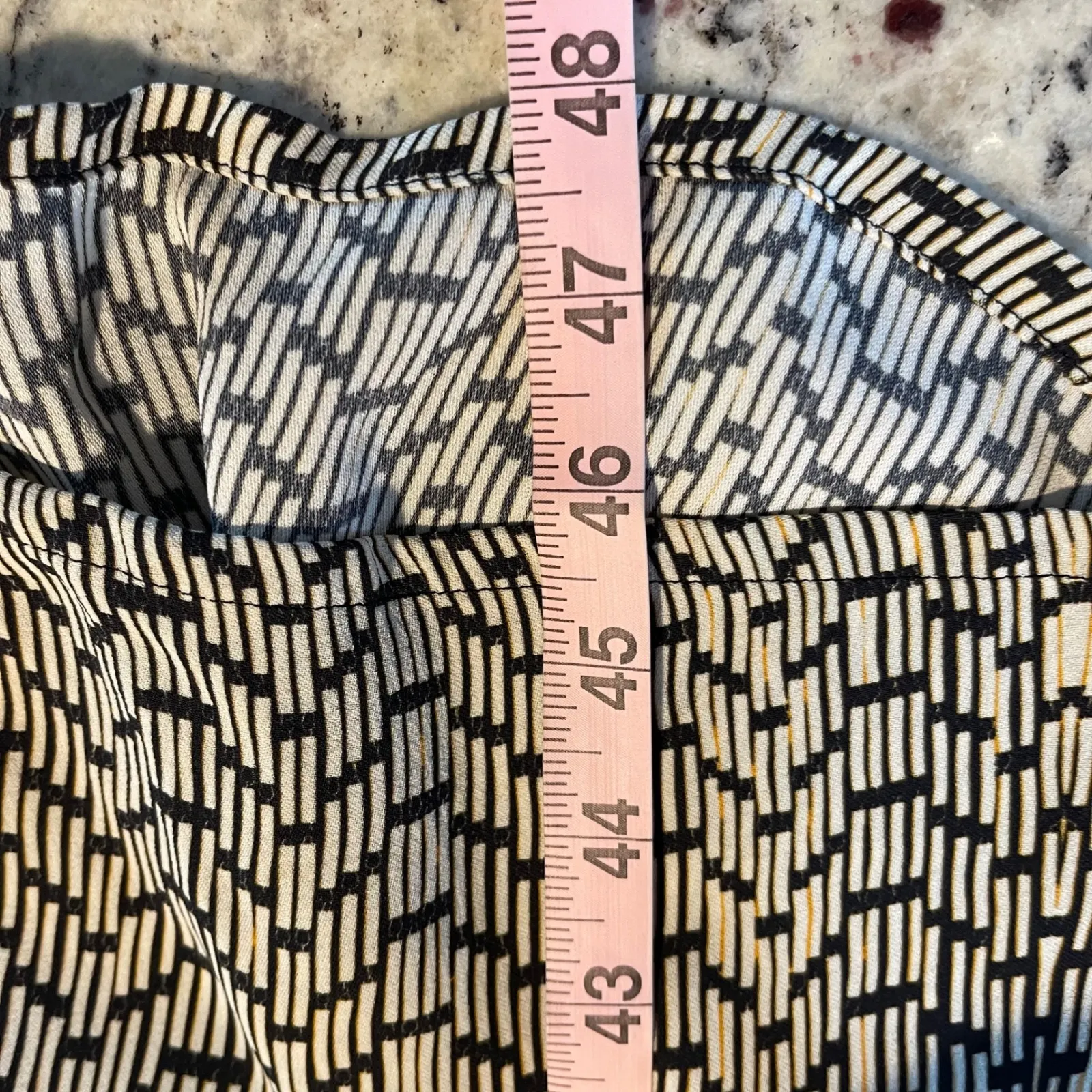 REISS Geometric Print Long Sleeve Midi Shirt Dress Belted V Neck Women Size‎ 2 - Image 11