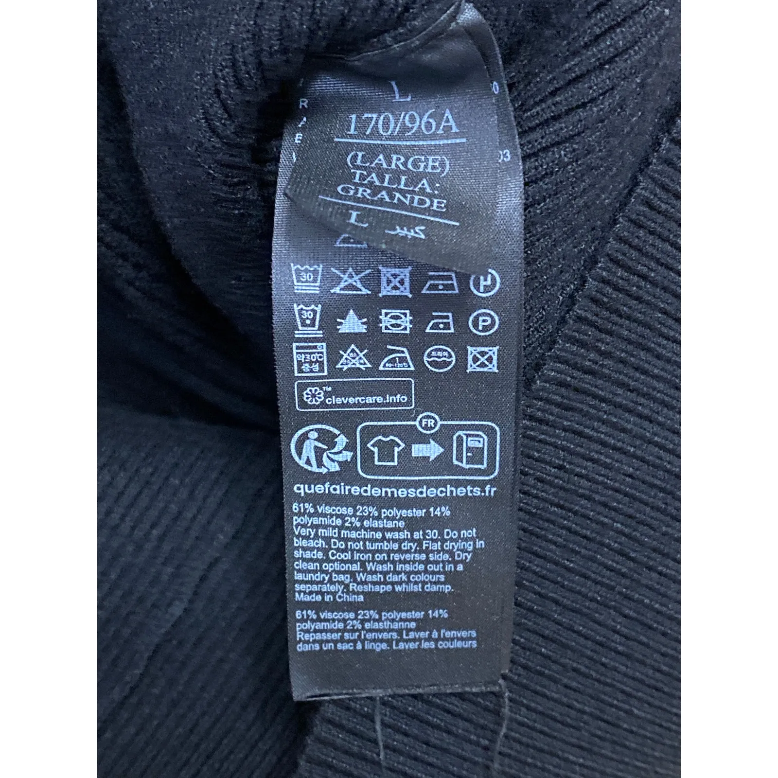 AllSaints Women's Black Rib Knit Sleeveless Square Neck Mini Bodycon Dress Sz L Size L - Image 4