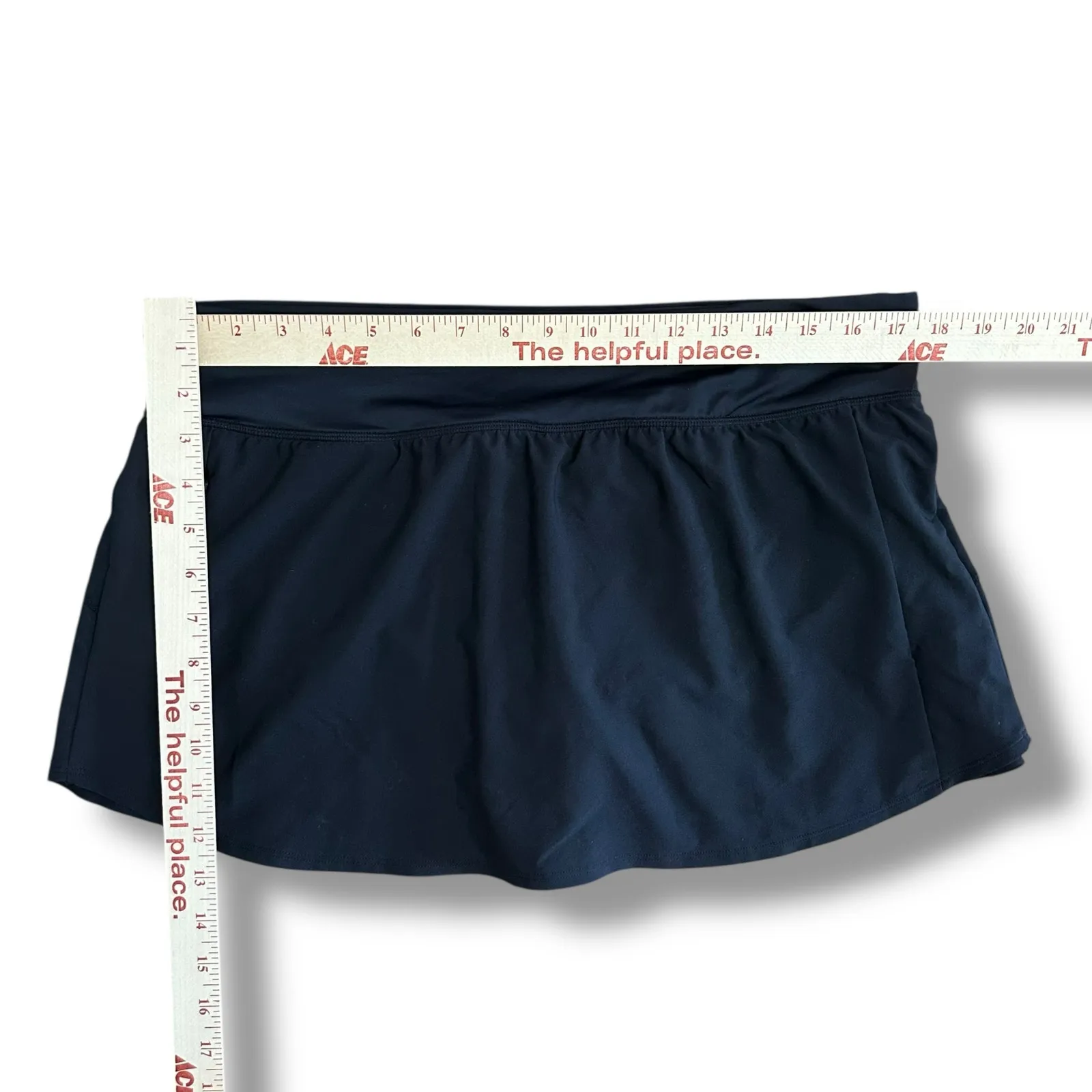 Title Nine‎ Black Active Swim Skort XL with Built-In Brief & Zip Pocket - Image 3