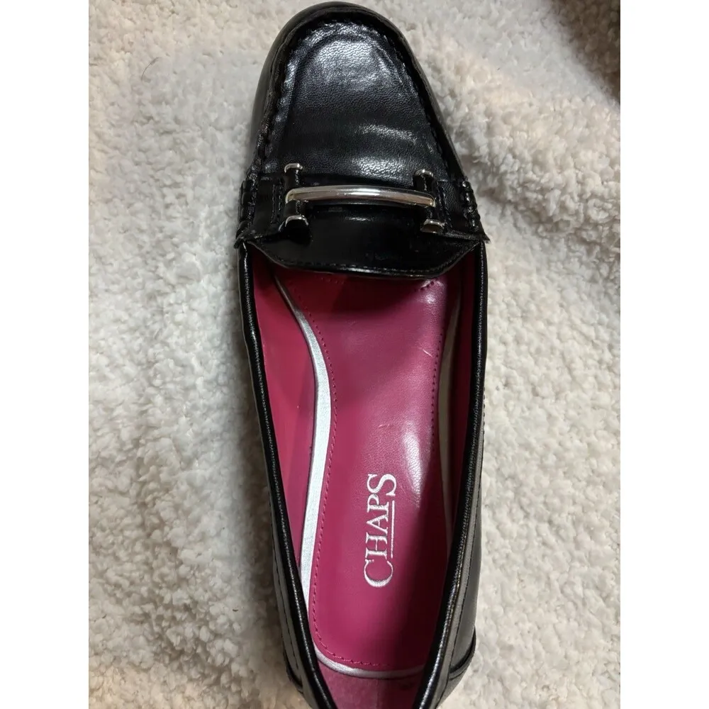 Chaps Connie Casual Horse Bit Loafers Black Shoes Size 8.5 B Classic Career - Image 5