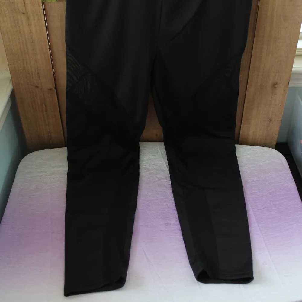 Athletic Lined Air Cooled Legging Jogger Pants Black Size M - Image 6