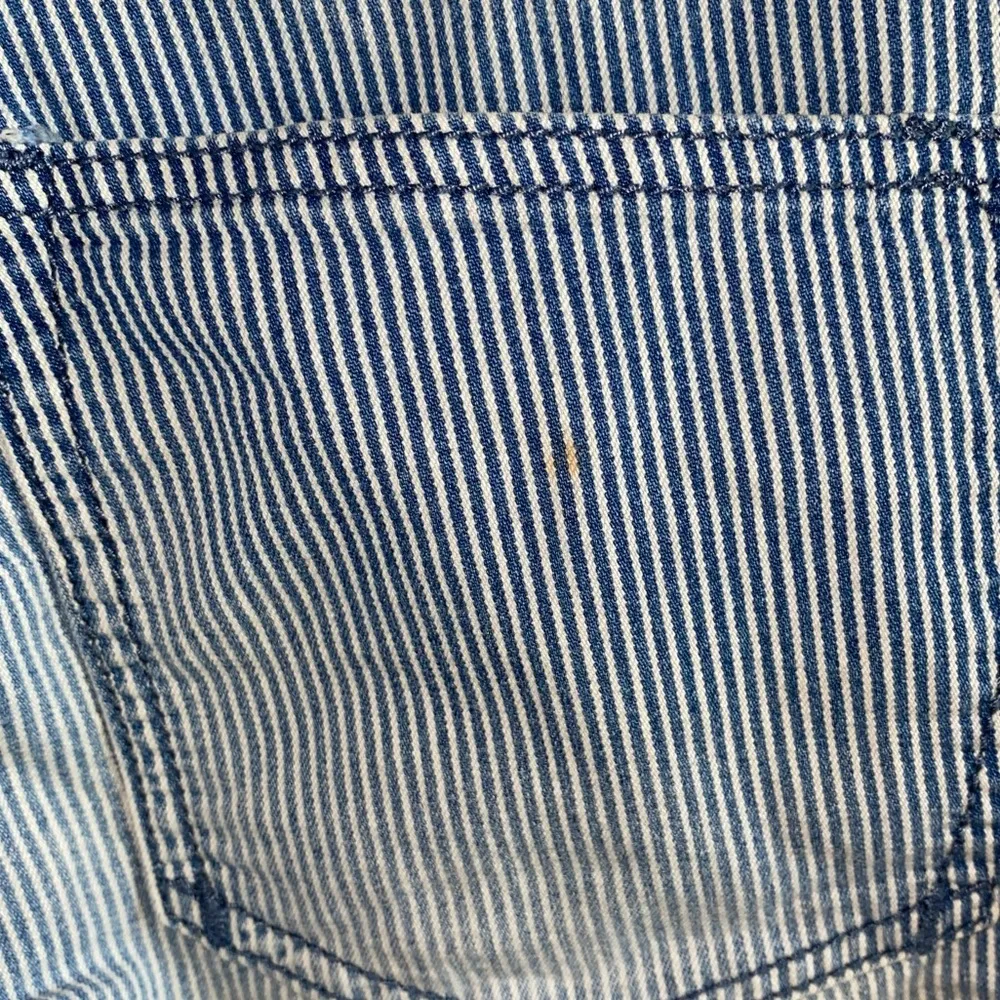 Lola Jeans Pin Stripe Blue & White Amy LS Mid Rise Bermuda Shorts - Image 10