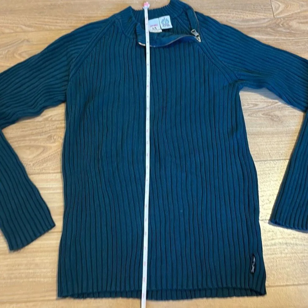 Armani exchange blue side zipper knit sweater size small women’s - Image 5