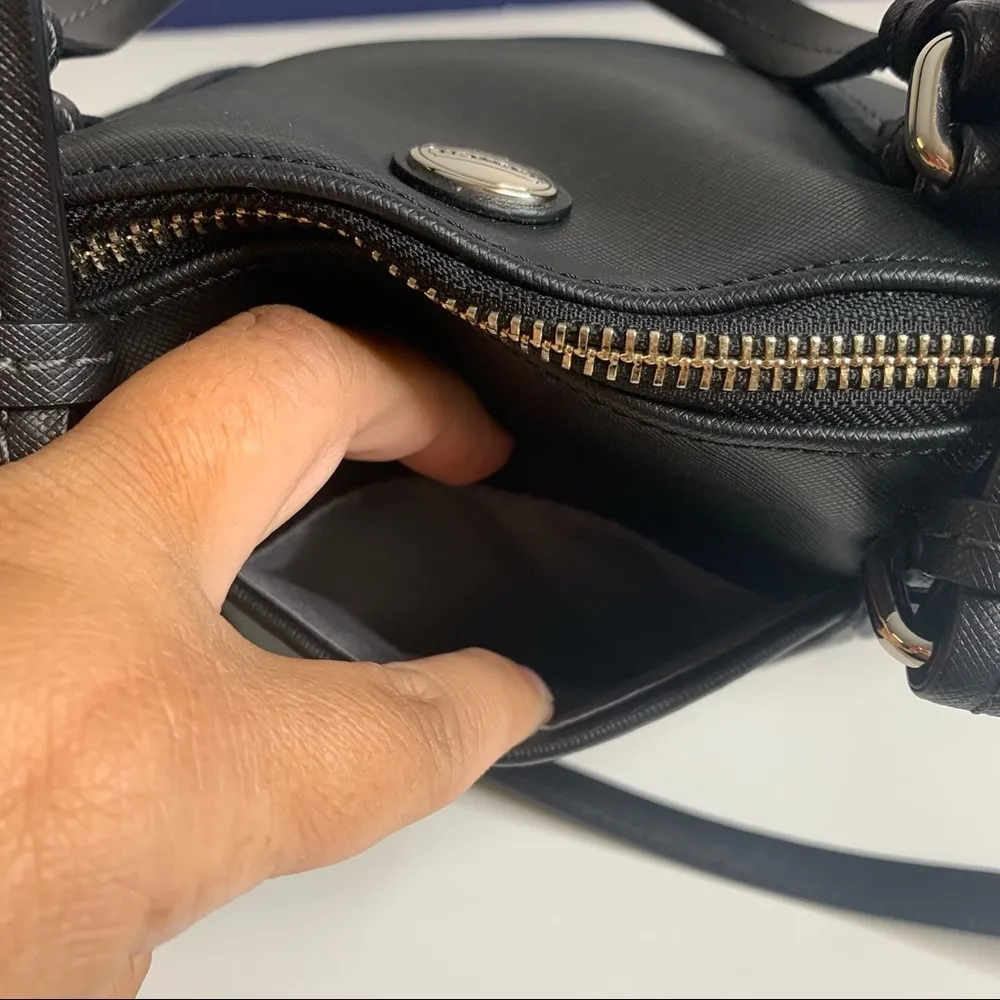 Coach Cora Peyton Black Saffiano Leather Domed Satchel - Image 12