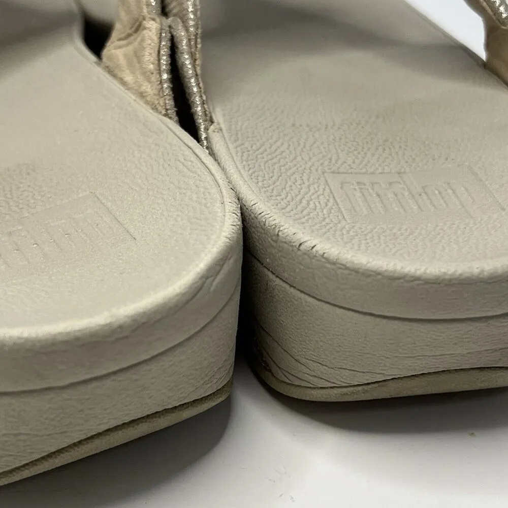 Fitflop Sandals Women’s Size 10 Shimmer Flip Flop Thong Toe Post Shoes Comfort - Image 11