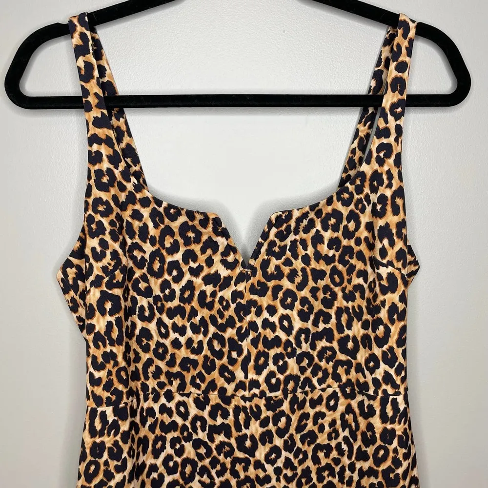 NWT Likely Constance Leopard Square Neck Body Con Mini Dress Size 8 - Image 3