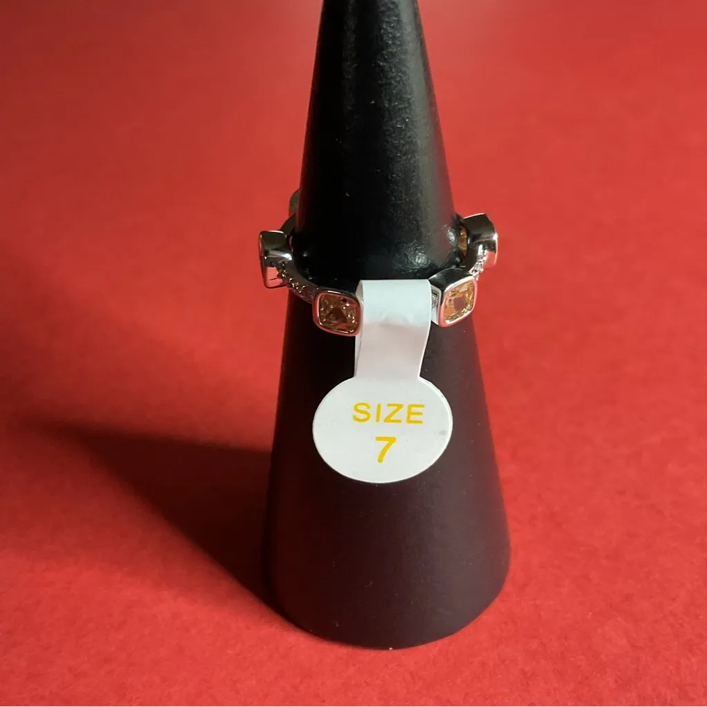 Bomb Party RG18500 “That’s So Me” Cubic Zirconia on Rhodium Size 7 Ring NWT Silver - Image 3