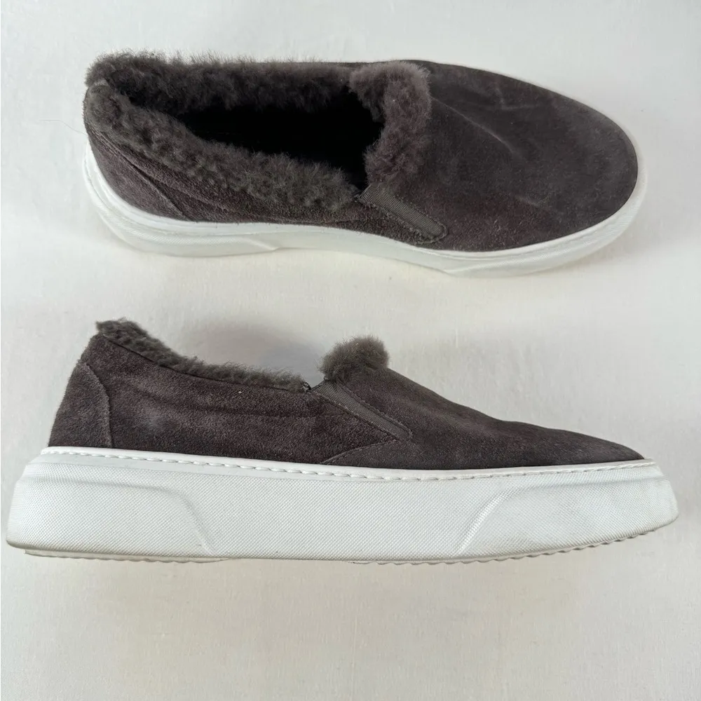 M. Gemini The Cerchio Shearling Slip On Shoes in Gray Size 7.5 or 37 1/2 - Image 2