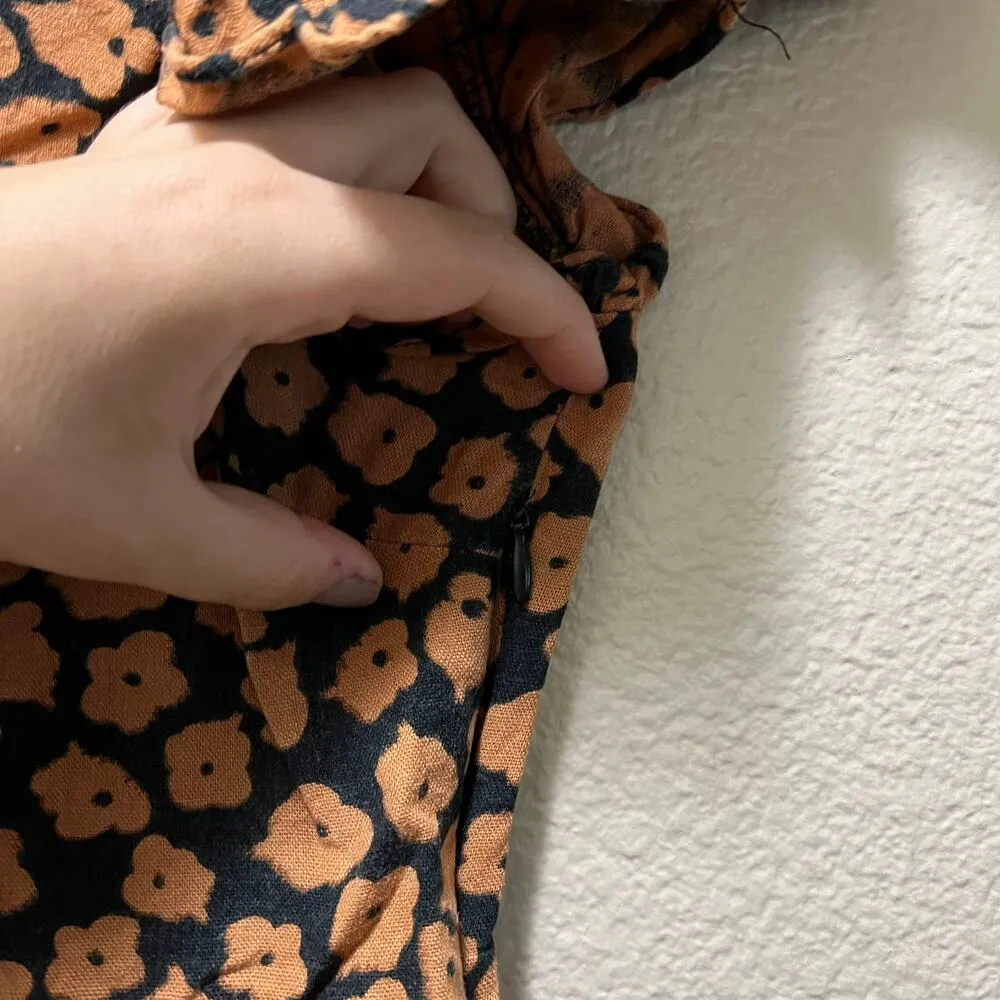 Who What Wear Floral Flower Peplum Short Sleeve Blouse Top Size Small - Image 5