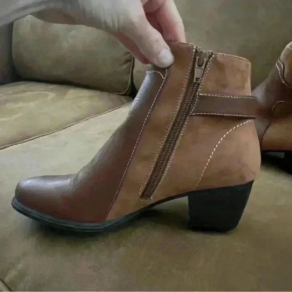 Naturalizer Ankle Booties size 7.5 Brown and Tan ankle boots - Image 2