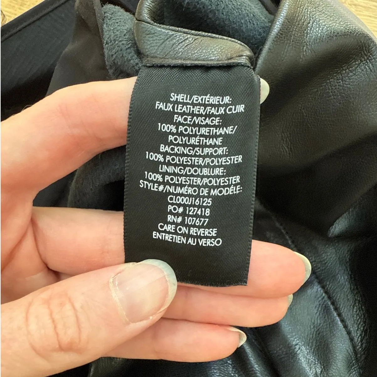 Alice + Olivia Faux Leather Flare Pants Teeny Size 10 Black - Image 5