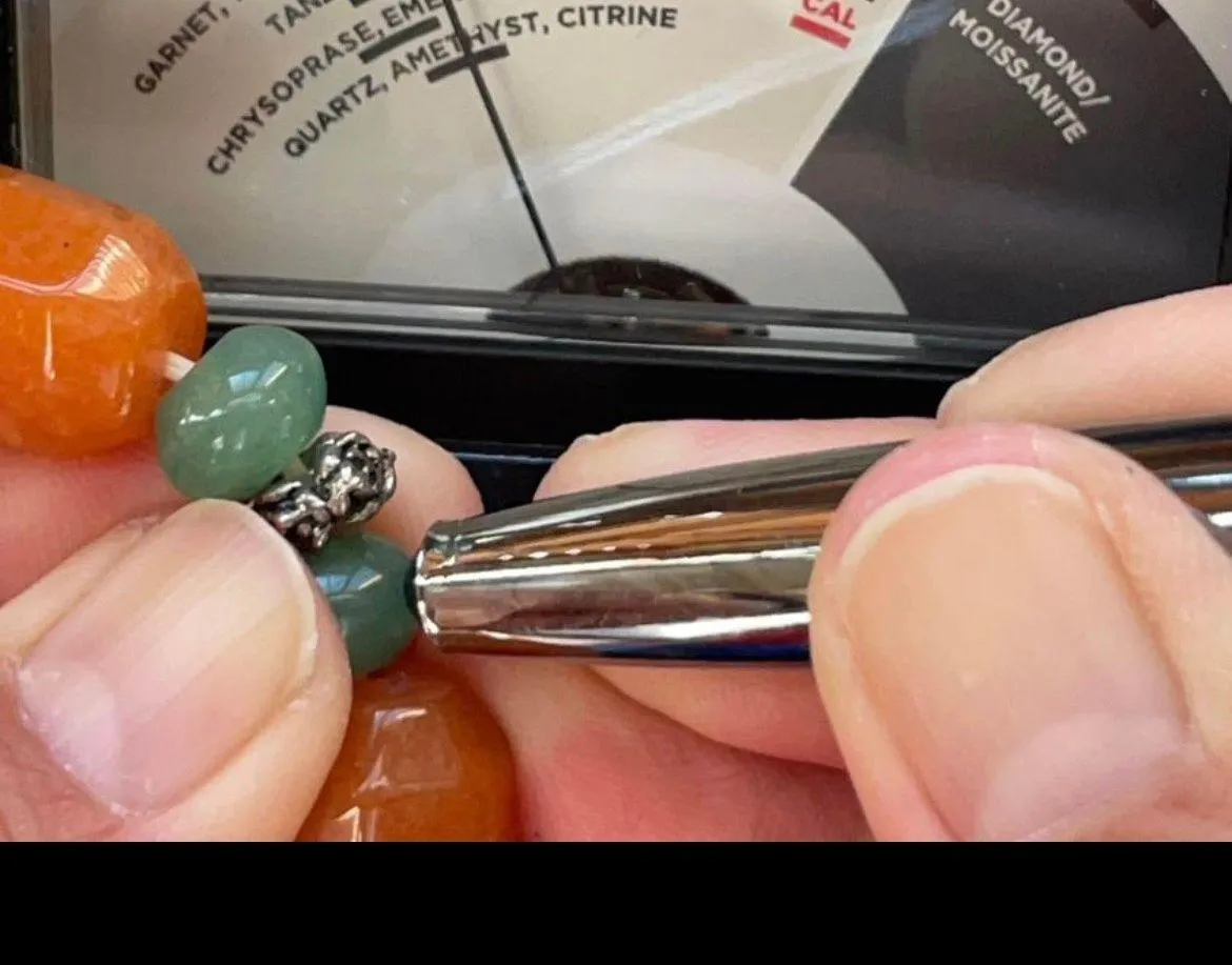 Carnelian Aventurine gemstone stretchy bracelet - Image 8