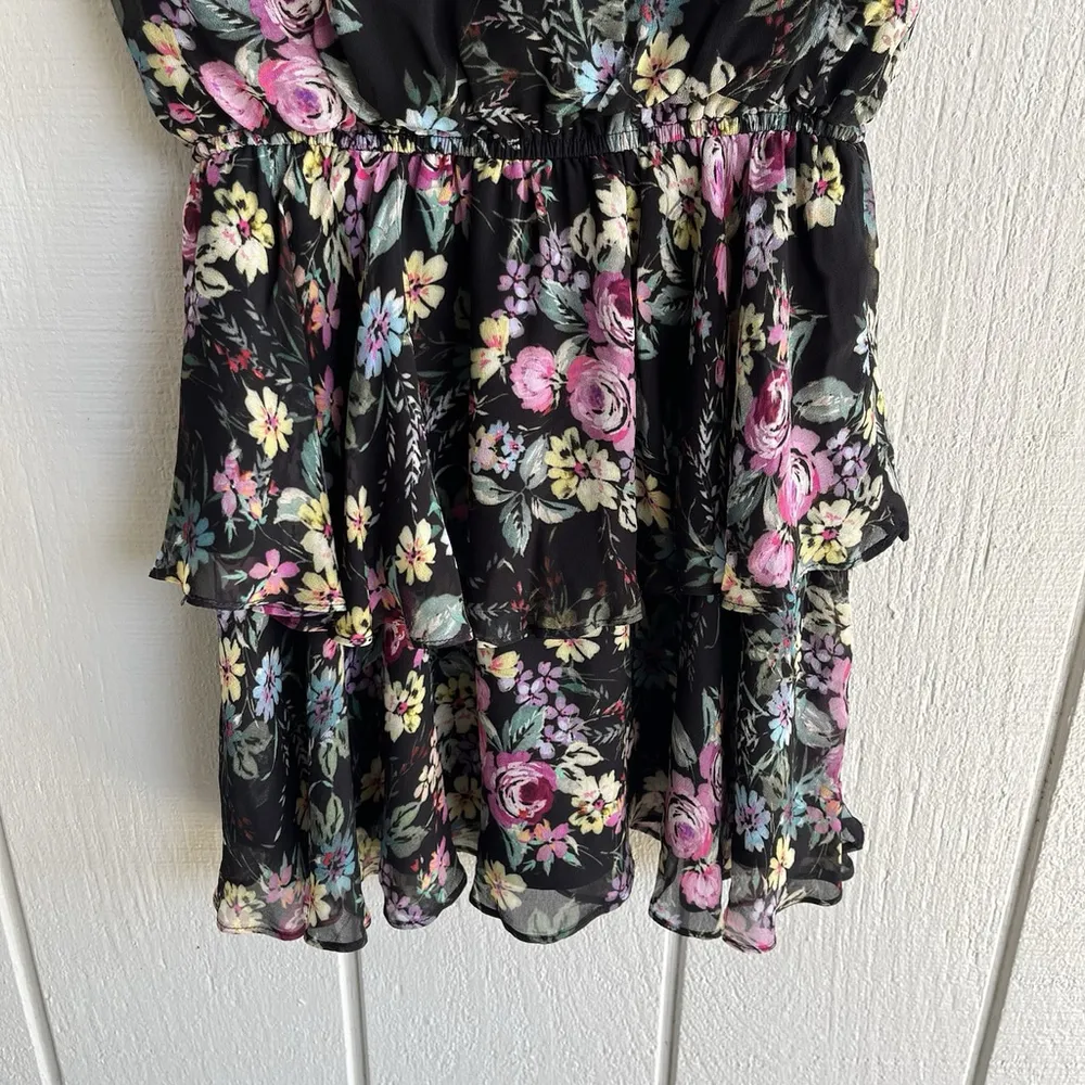 Yumi Kim Kiss Me Mini Dress Sleeveless in Floral Hawthorne Black Size M - Image 9