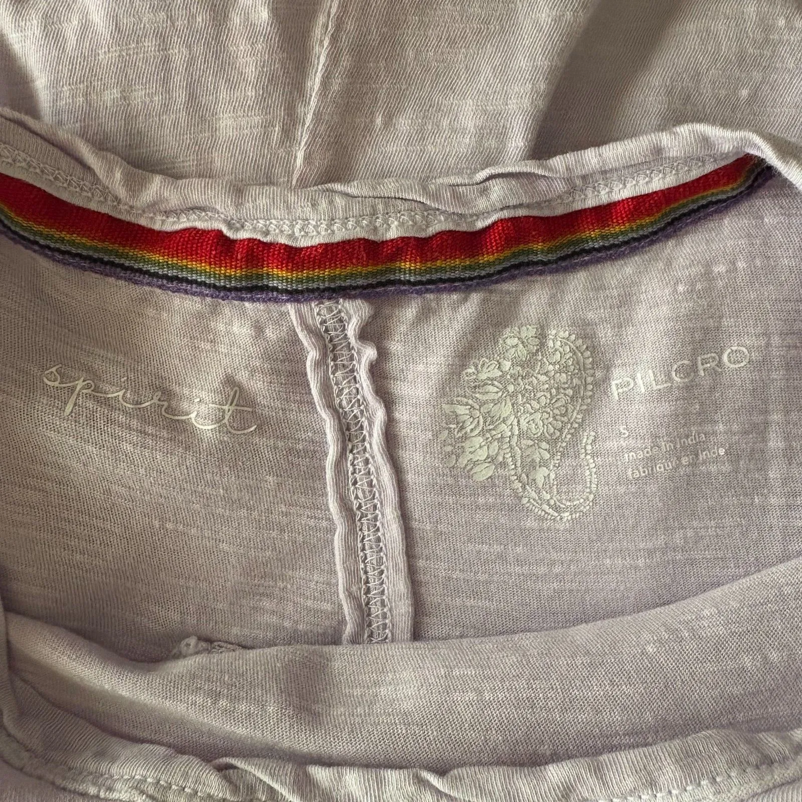 Anthropologie Pilcro Spirit Tee‎ Lavender Purple Slub Cotton T-Shirt Size Small - Image 3