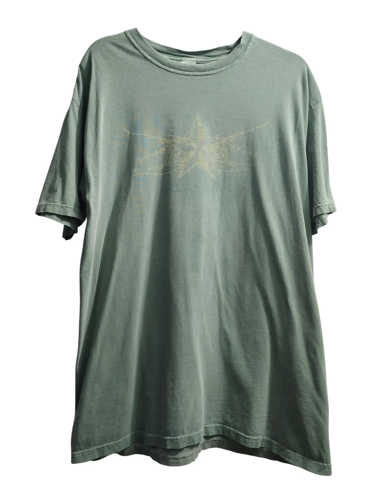 Authentic Pigment Garment Dyed Graphic T-Shirt Organic Cotton Tee Large - Image 1