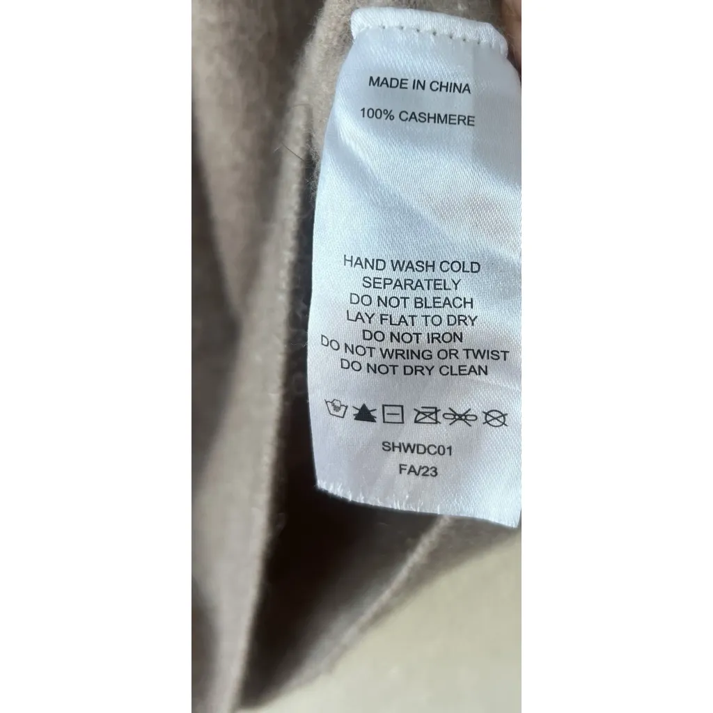 Quince Mongolian Cashmere V-Neck Maternity Sweater Knit Oatmeal XS Minimal Luxe - Image 6