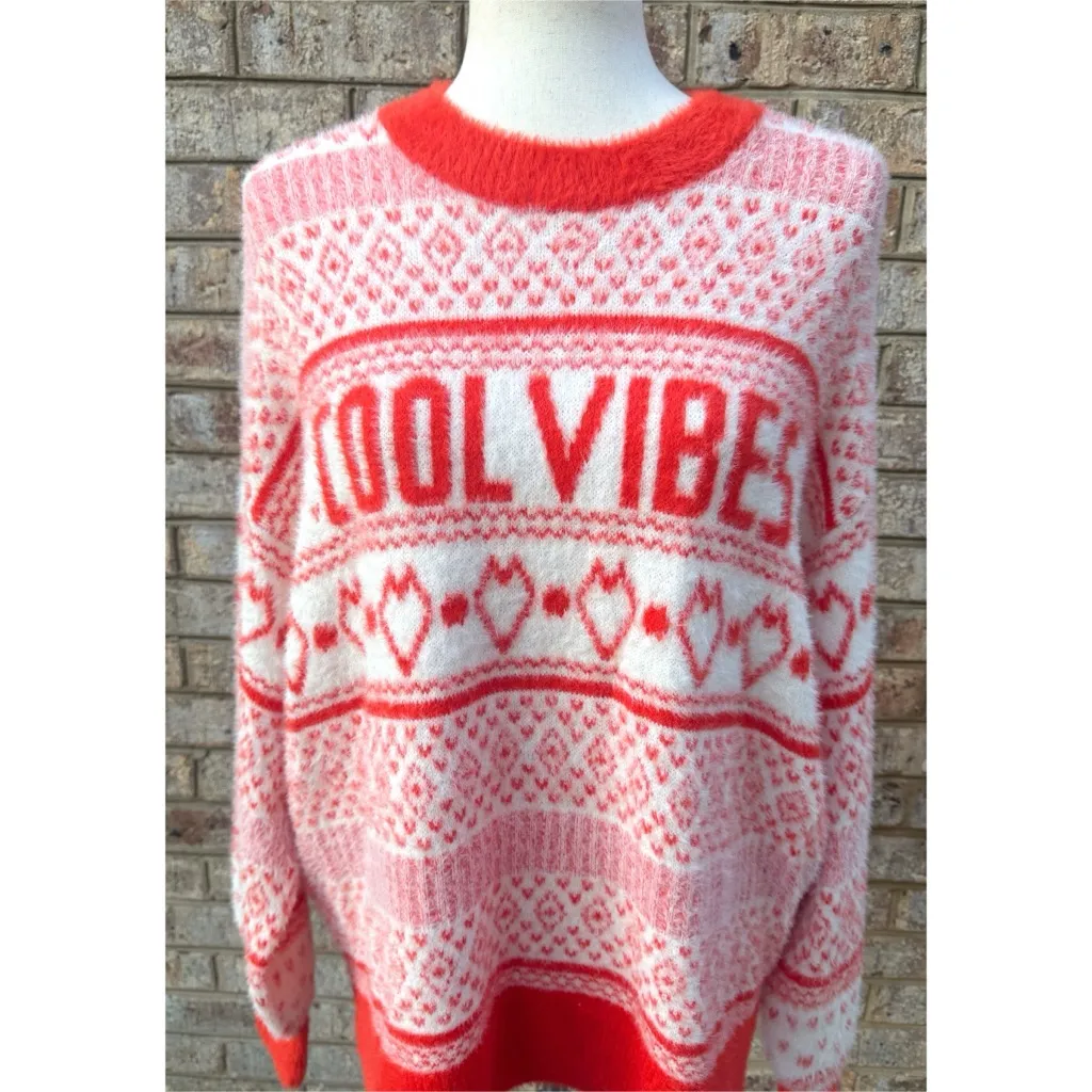 Aerie NWT  Fuzzy Oversized “Cool Vibes” Sweater - Image 4