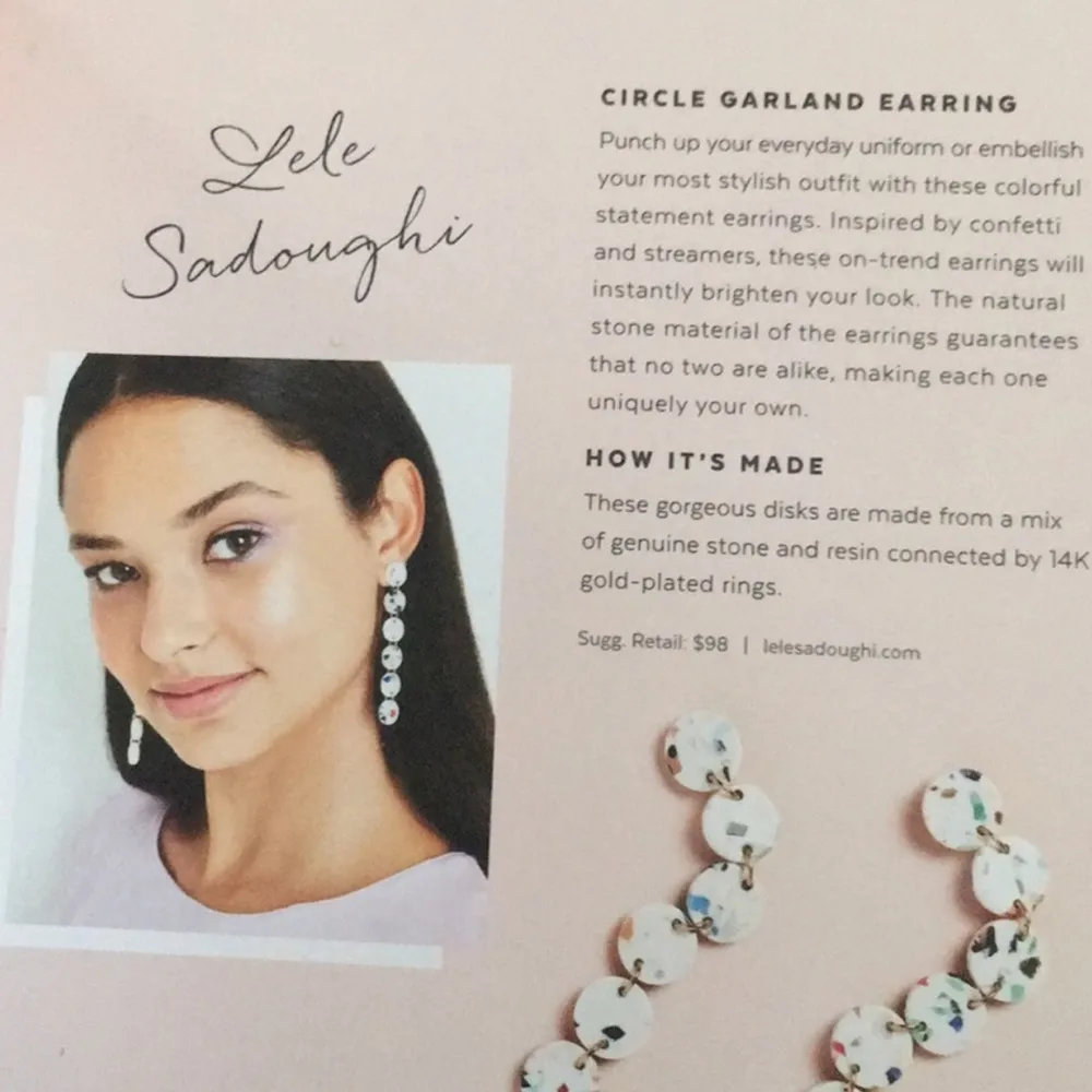 Lele Sadoughi Circle Garland Earrings - Image 4