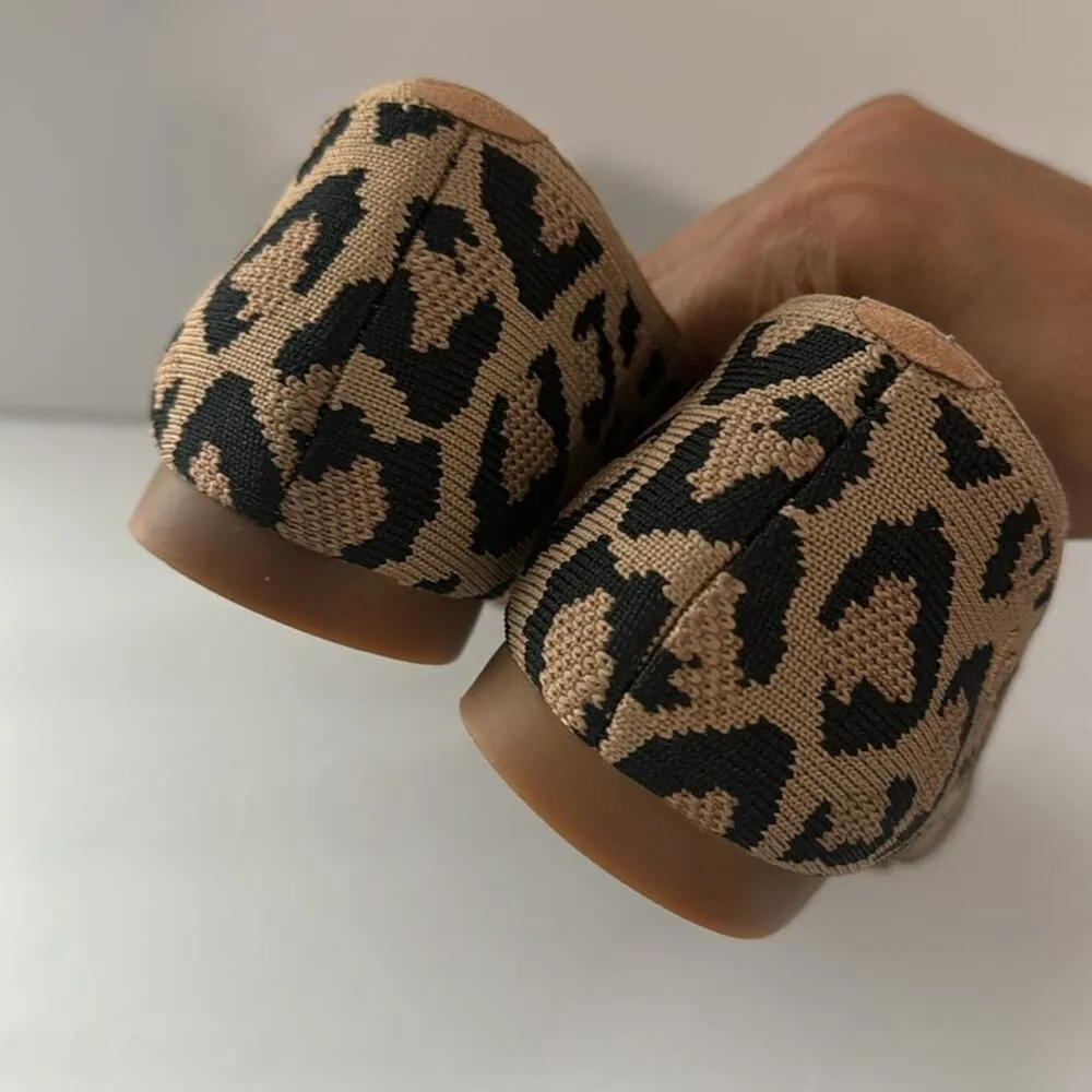 Vivaia Margot Animal Print Sq Toe Lux Comfort Date Night Fall Vibes Sexy Trendy Tan Size 8 - Image 4