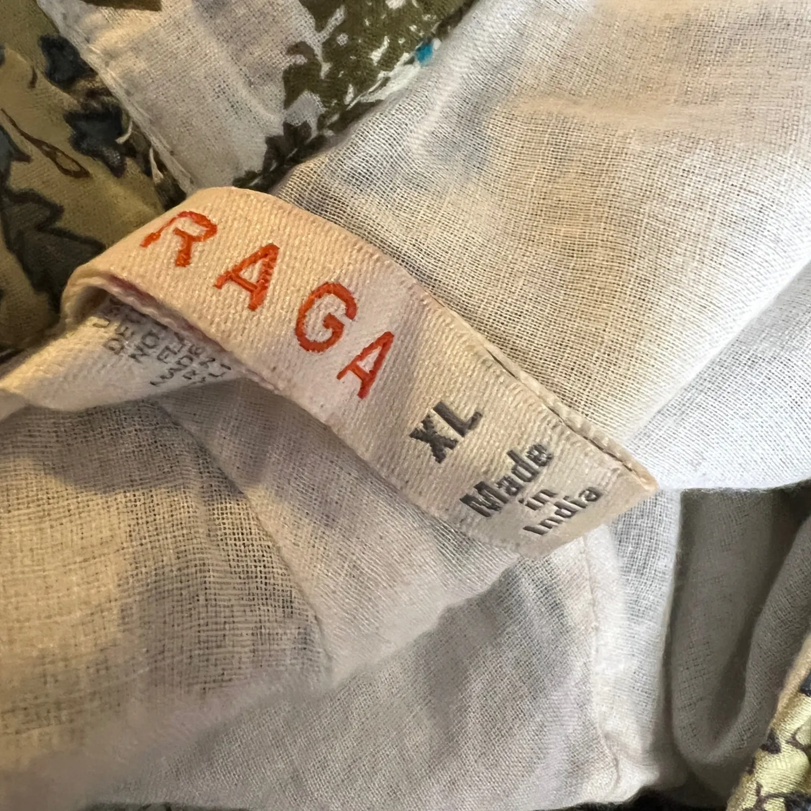 Raga XL Patchwork Floral Print Cotton Maxi Skirt Ruffle Trim Boho Summer - Image 4