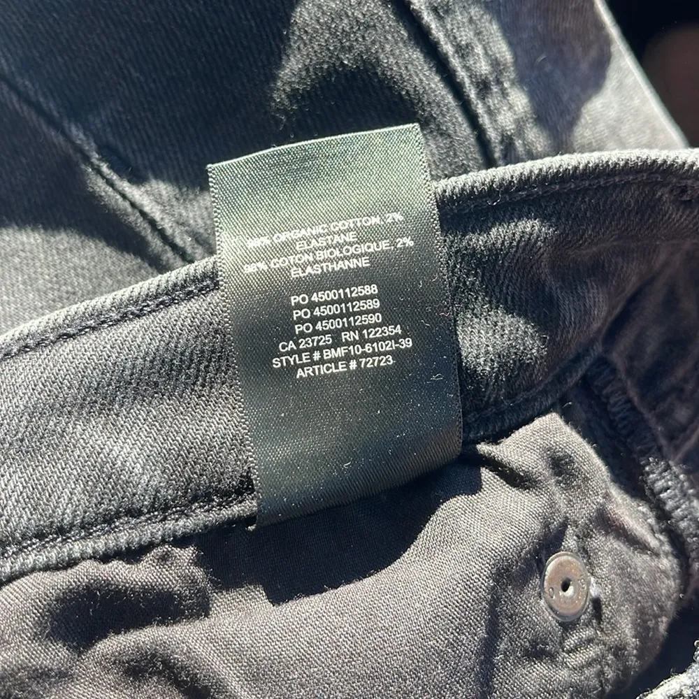 Denim Forum The Yoko High Rise Slim Skinny Button Fly Jeans Black Size 26 - Image 7