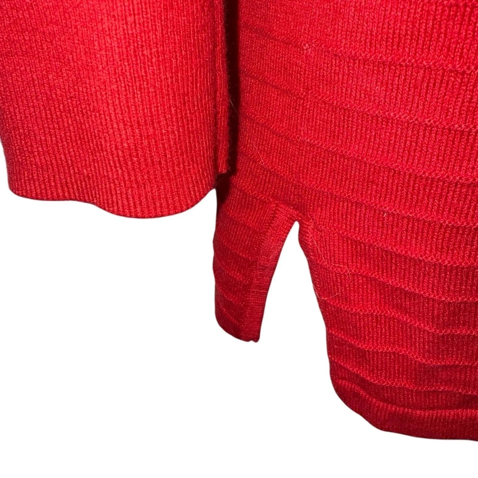 WHITE‎ HOUSE BLACK MARKET Red Tunic Sweater Cowl Neck Long Sleeve XS - Image 4