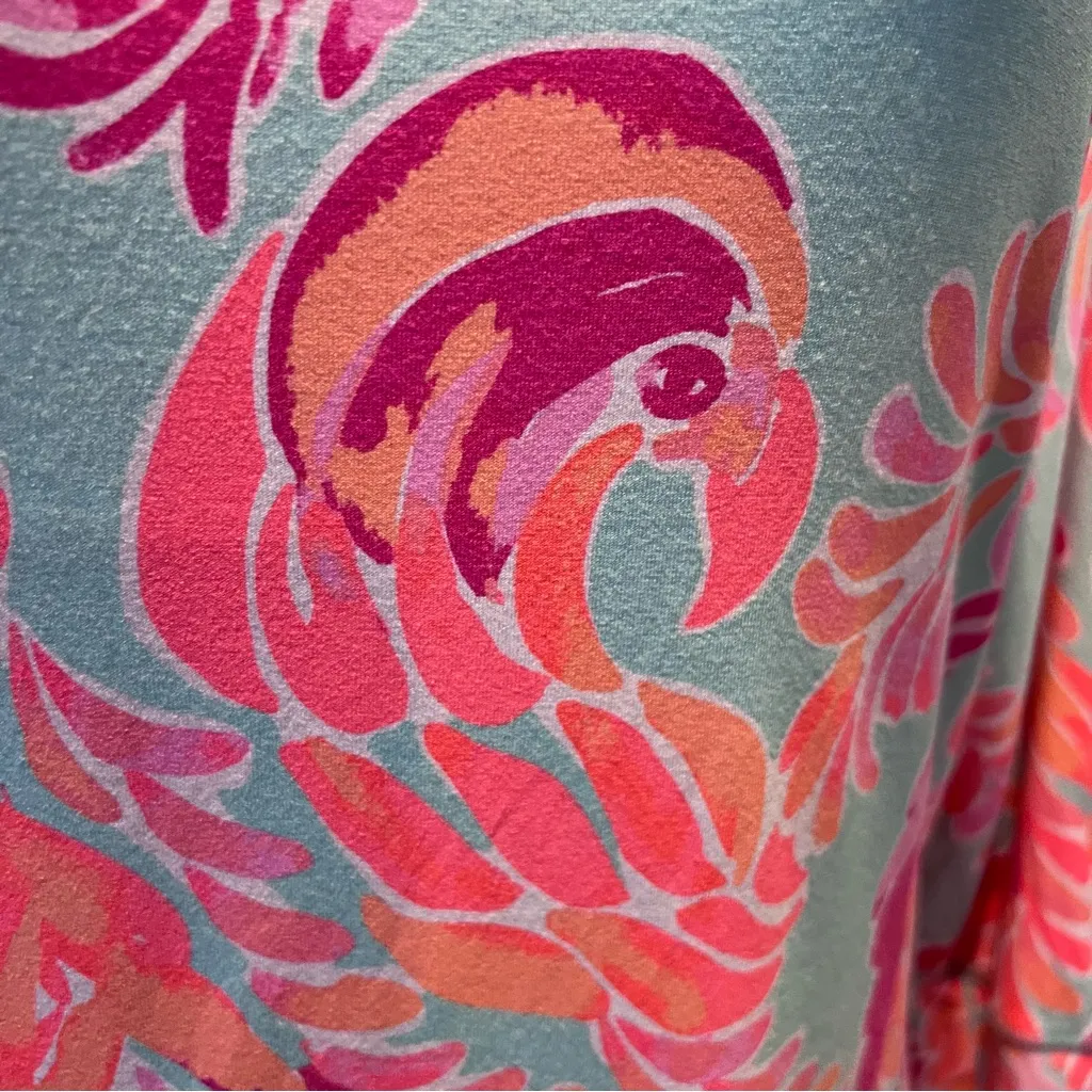 Lilly Pulitzer xl Sophie love birds boatneck 3/4 sleeve gold tone buttons - Image 4