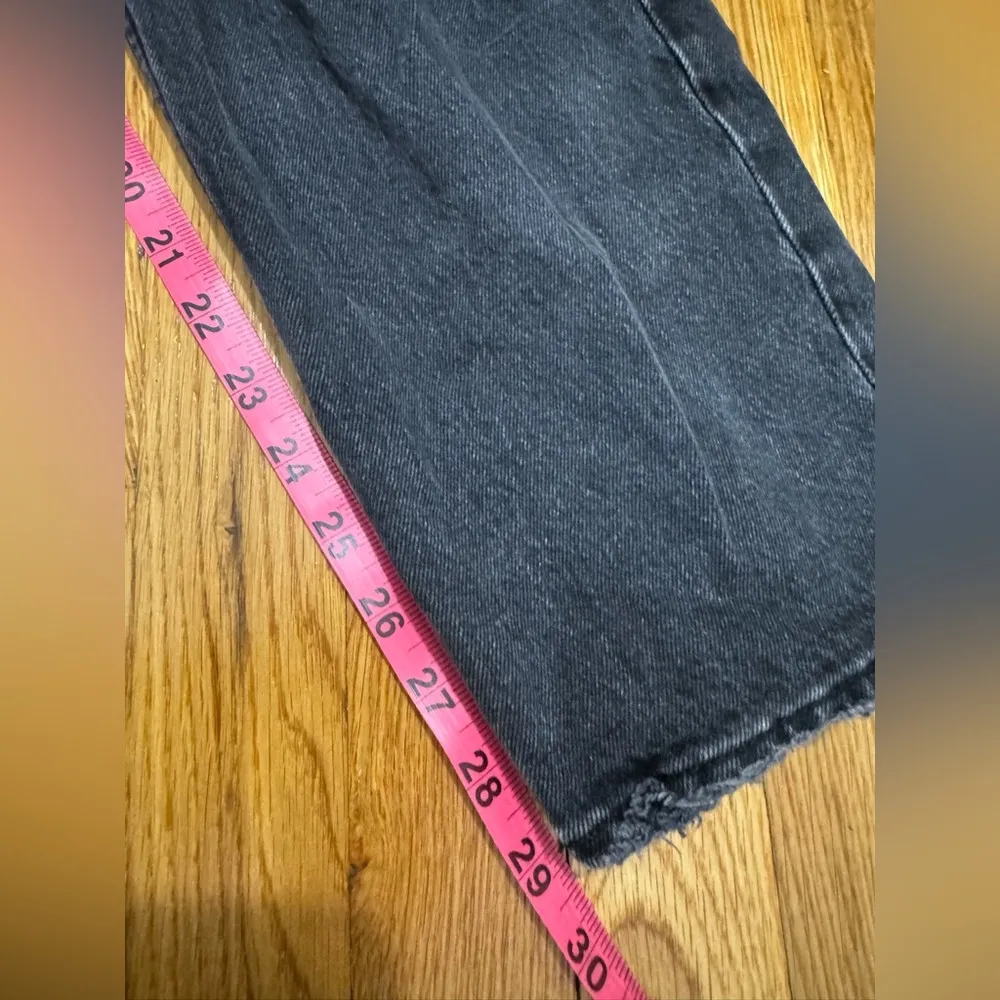 Size 27/4R Curve Love High Rise Dad Jeans Black Distressed - Image 10