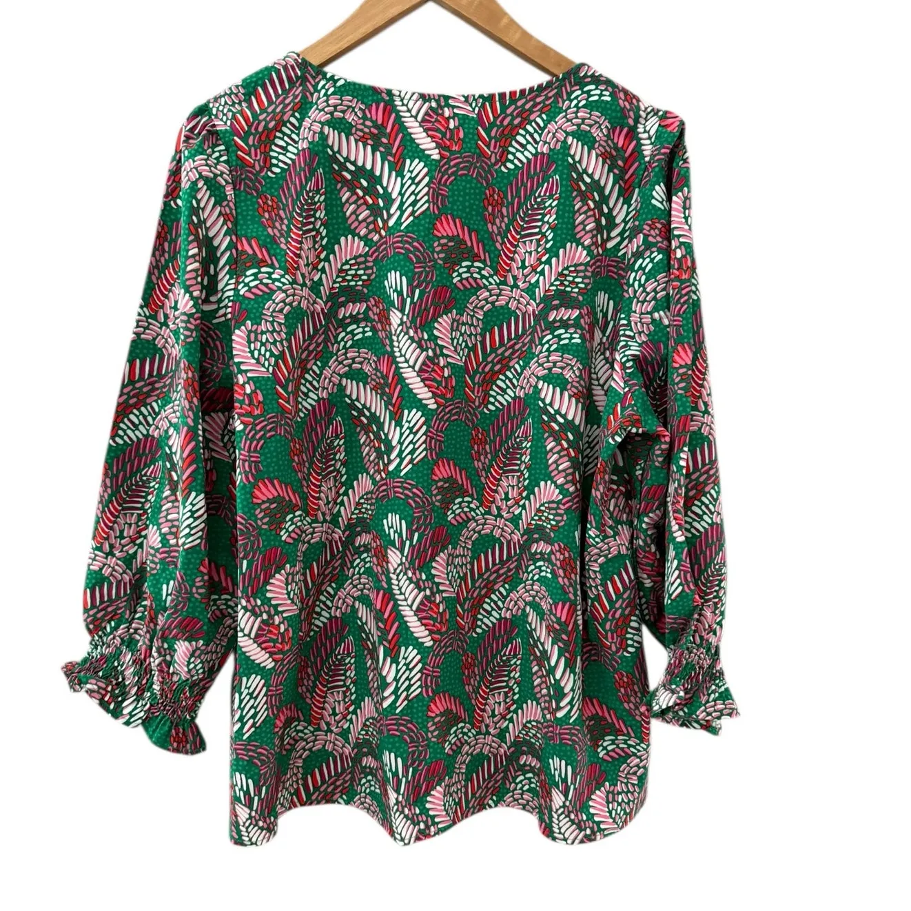 Michelle McDowell Mosiac Meadow‎ Pine Juliet Top Green Size XL - Image 6