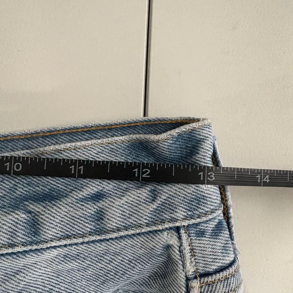 Agolde‎ Parker Blue Jean Cutoff Denim Button Fly Shorts Size 24 EUC! 0452 - Image 11