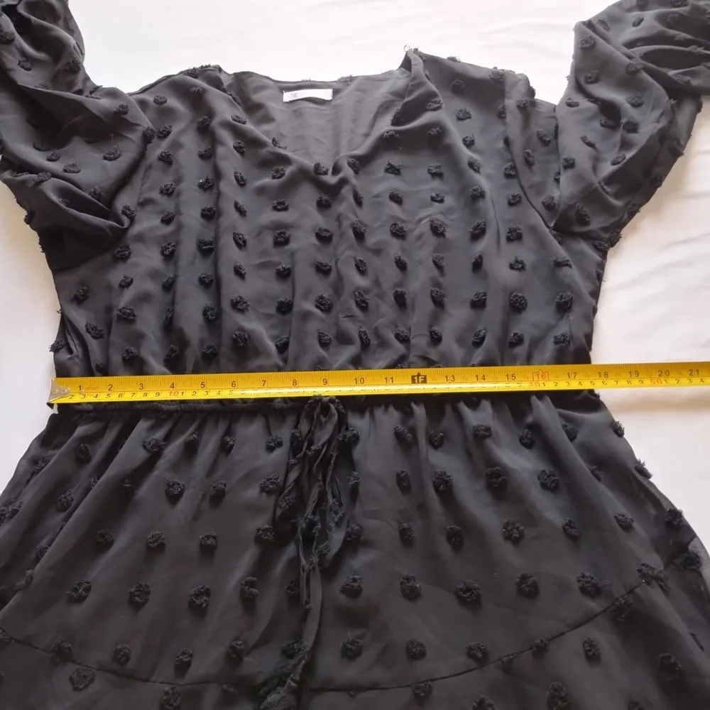 KIRUNDO Women’s Dress Long Sleeves V Neck Flowy Mini Dress Swiss Dot XL. - Image 10