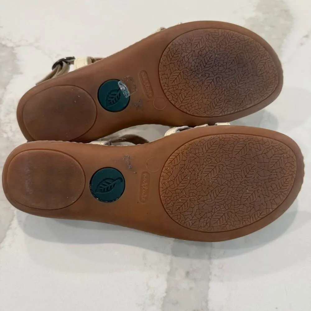 Nurture by Lamaze Slingback Flower Leather Sandals Women's 8.5M Beige Comfort Size 8.5 - Image 9