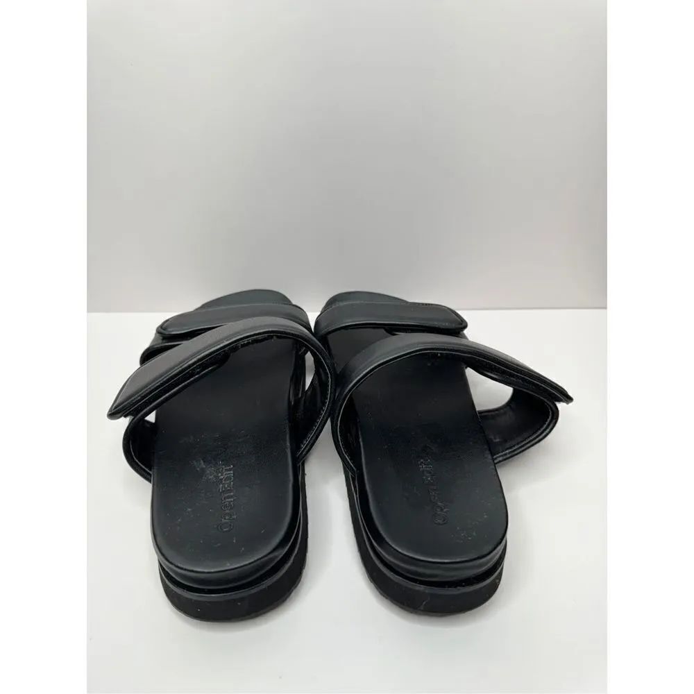Open Edit  Sandals Size 6.5 Black Open Toe Finley Slides‎ - Image 6
