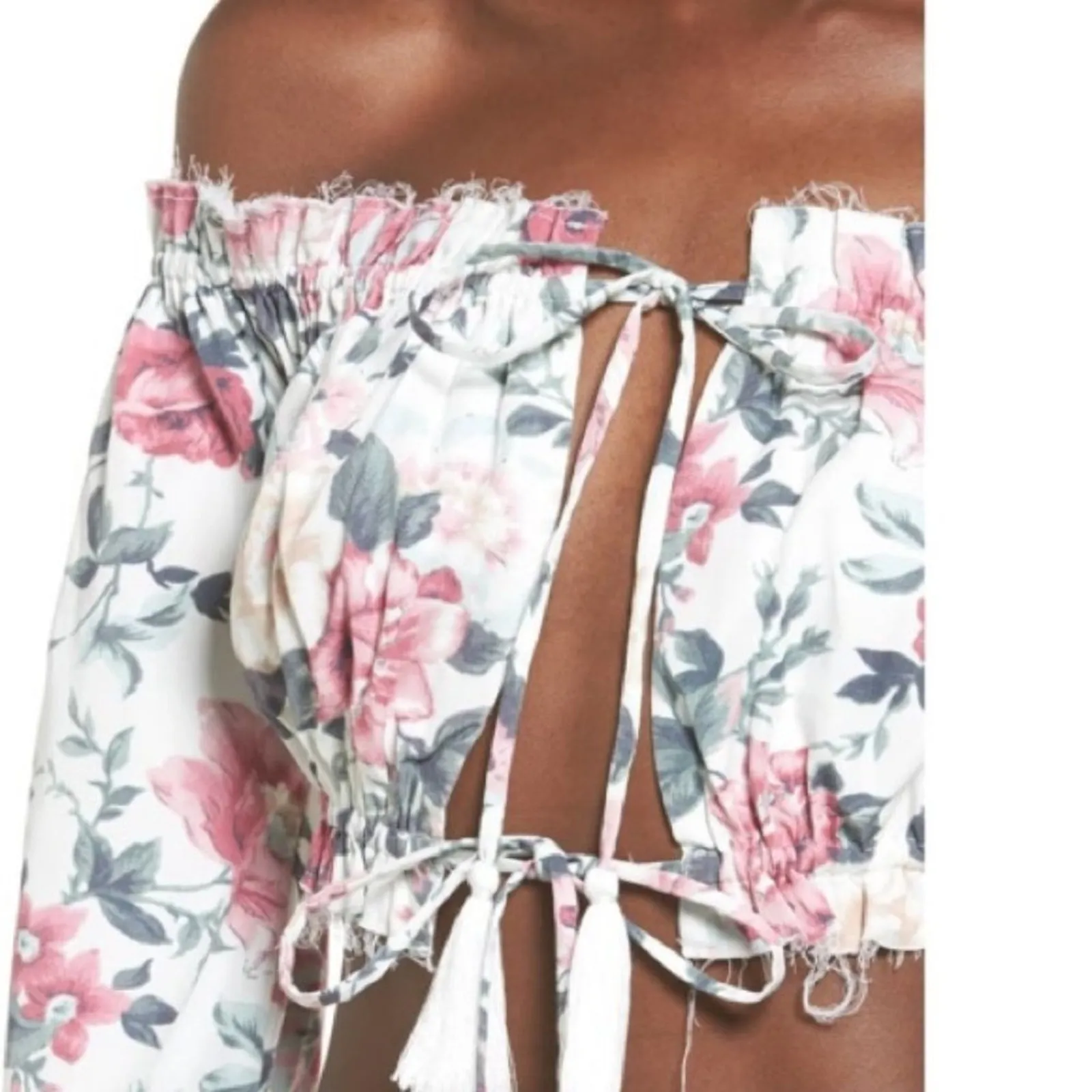 NWT Majorelle sangria top floral off the shoulder - Image 6