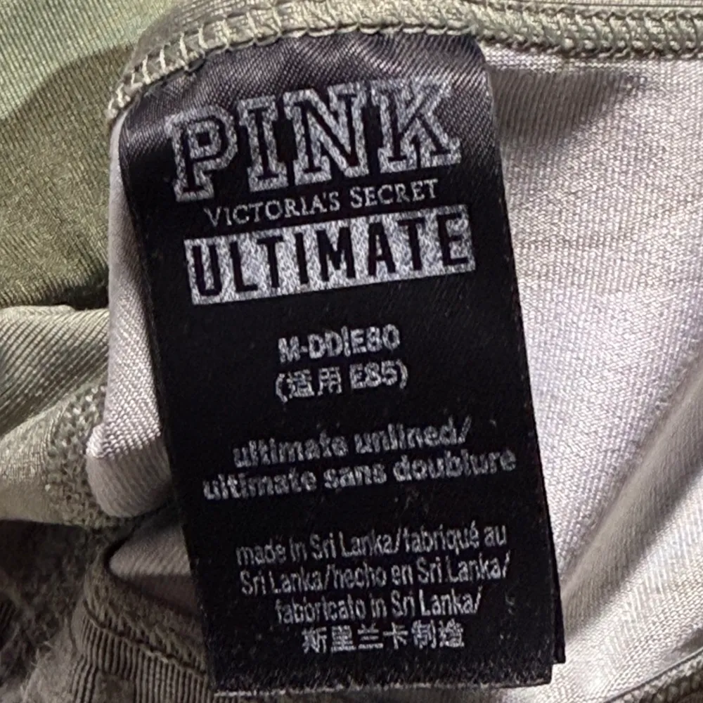 Womens PINK by Victoria's Secret Ultimate Green Camo Racerback Sports Bra Size M - Image 5