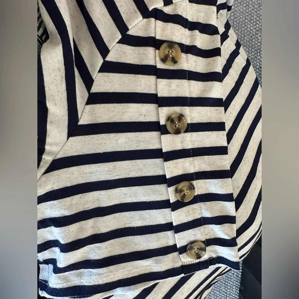 Like New - 89th + Madison Striped Top - Navy. - Image 3