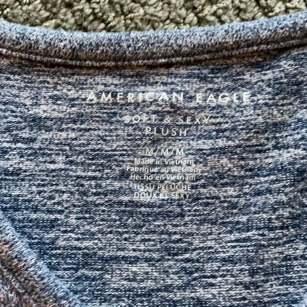 American Eagle Soft and Sexy Blush Blue Heather Shirt - Image 2