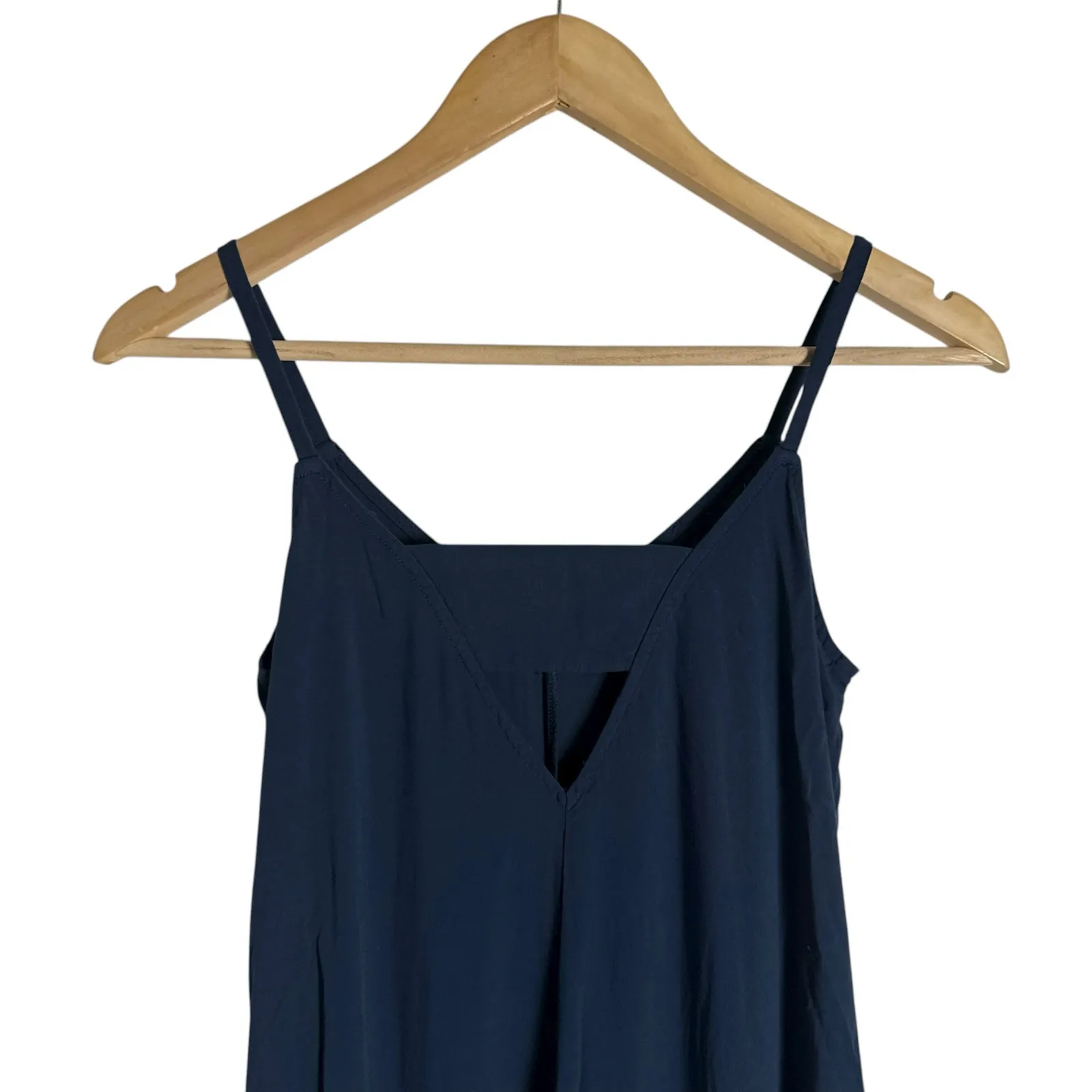 LOFT Navy Sleeveless Wide Leg V-Neck Casual Cami Jumpsuit Size XS Petite - Image 6