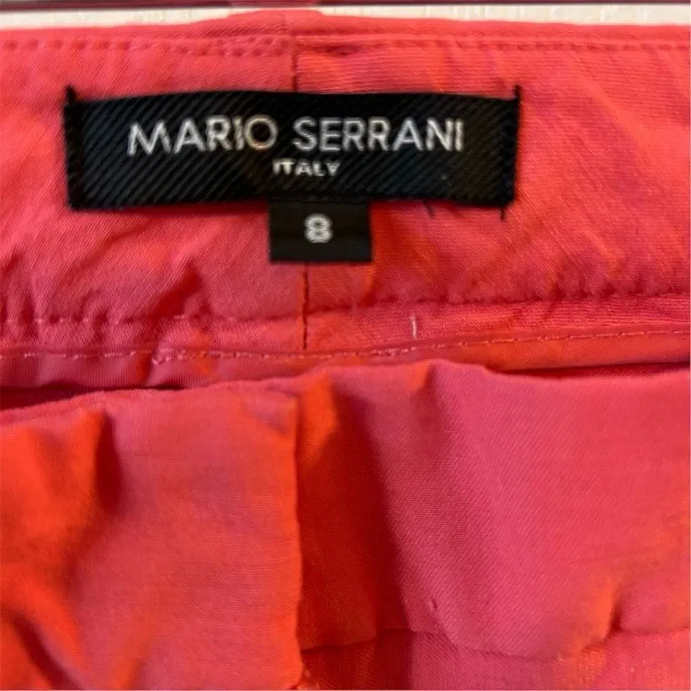Mario Serrani Women's Salmon Pink  Skinny Ankle Pants Size 8 Casual - Image 6